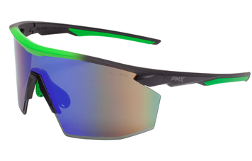 Очки защитные Pyramex PMXSPEC (green mirror) Anti-Fog, сине-зелёные зеркальные линзы в чёрно-зелёной оправе 2176 фото