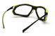 Очки защитные с уплотнителем Pyramex Proximity Black-lime (clear) Anti-Fog, прозрачные 1473 фото 2