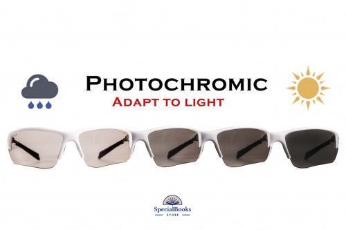 Окуляри фотохромні (захисні) Global Vision Hercules-7 White Photochromic (clear), фотохромні прозорі в білій оправі 1322 фото