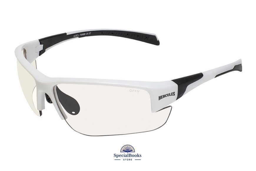 Окуляри фотохромні (захисні) Global Vision Hercules-7 White Photochromic (clear), фотохромні прозорі в білій оправі 1322 фото