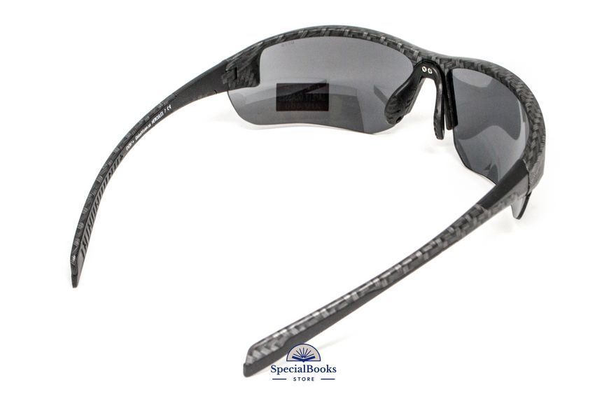 Очки защитные Global Vision Hercules-7 Carbon (flash mirror), зеркальные серые в графитовой оправе 2181 фото