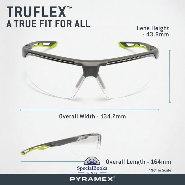 Защитные очки Pyramex Truflex Grey-Lime (clear) Anti-Fog, прозрачные в серо-лаймовой оправе 2278 фото