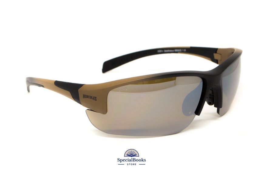 Очки защитные Global Vision Hercules-7 Black-Brown (drive mirror), зеркальные коричневые в коричнево-чорной оправе 2182 фото