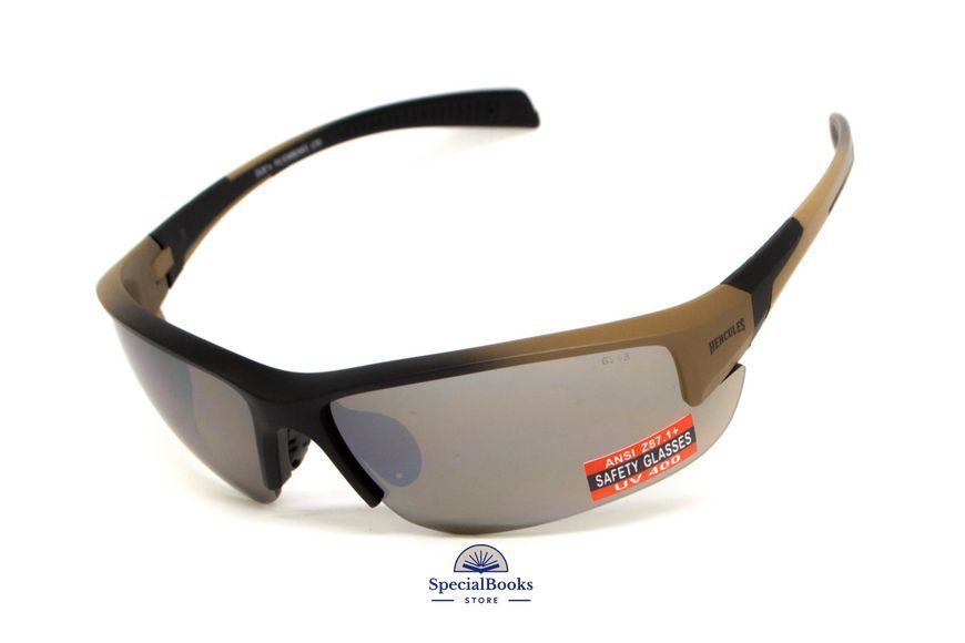Очки защитные Global Vision Hercules-7 Black-Brown (drive mirror), зеркальные коричневые в коричнево-чорной оправе 2182 фото