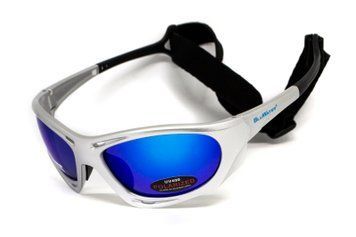 Очки поляризационные BluWater Hydro Silver Polarized (G-Tech&trade; blue) Anti-Fog, синие зеркальные в серебристой оправе 2185 фото