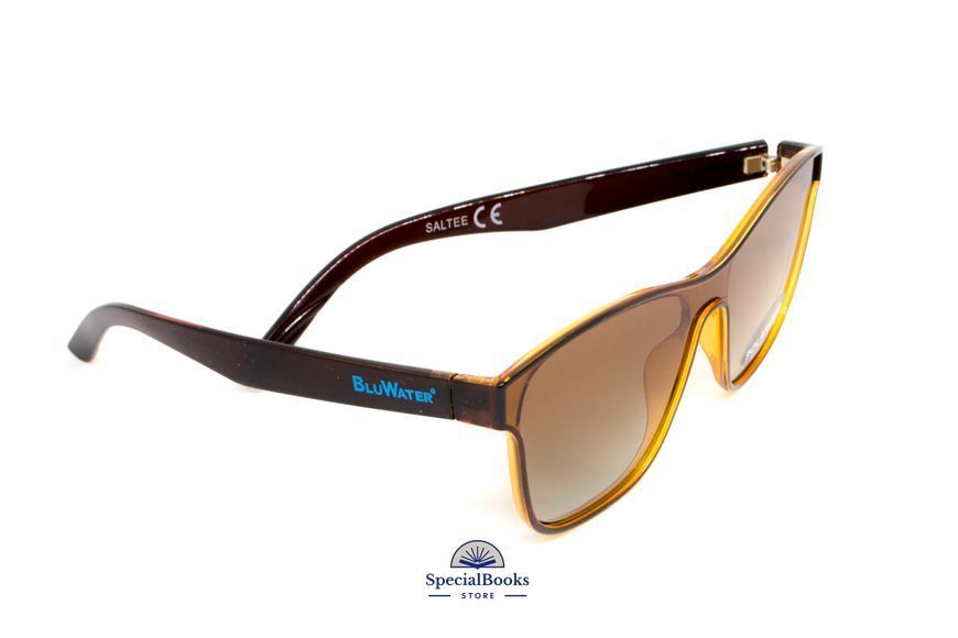 Очки поляризационные BluWater Saltee Polarized (gradient brown), коричневые с градиентом в коричневой полупрозрачной оправе 2187 фото