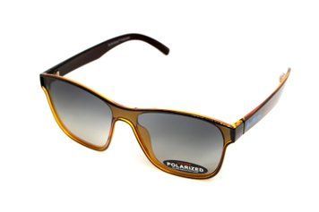 Очки поляризационные BluWater Saltee Polarized (gradient gray), серые с градиентом линзы в коричневой полупрозрачной оправе 2188 фото