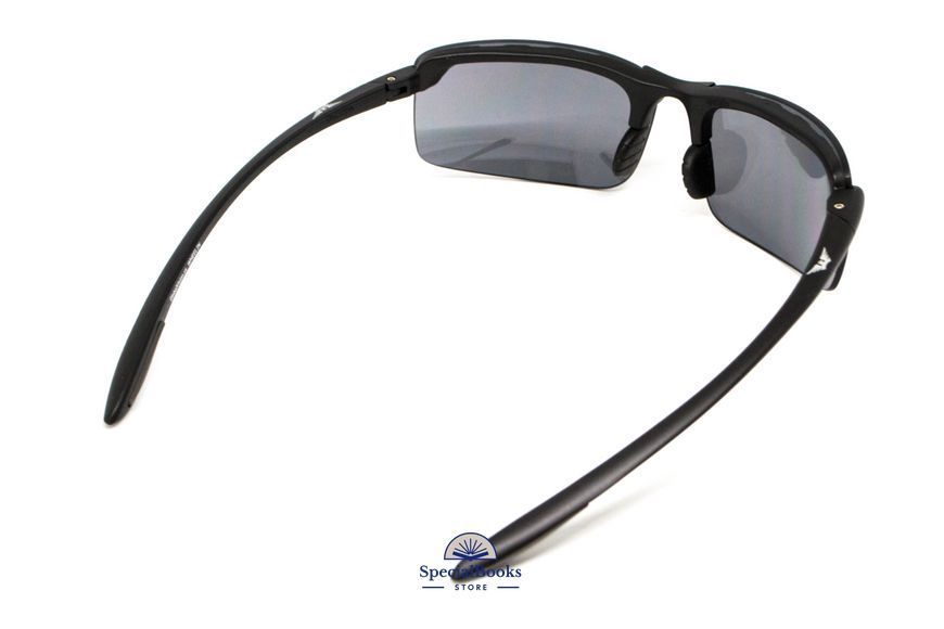 Окуляри захисні Global Vision Wheelin Black (flash mirror), дзеркальні сірі лінзи в чорній оправі 2189 фото