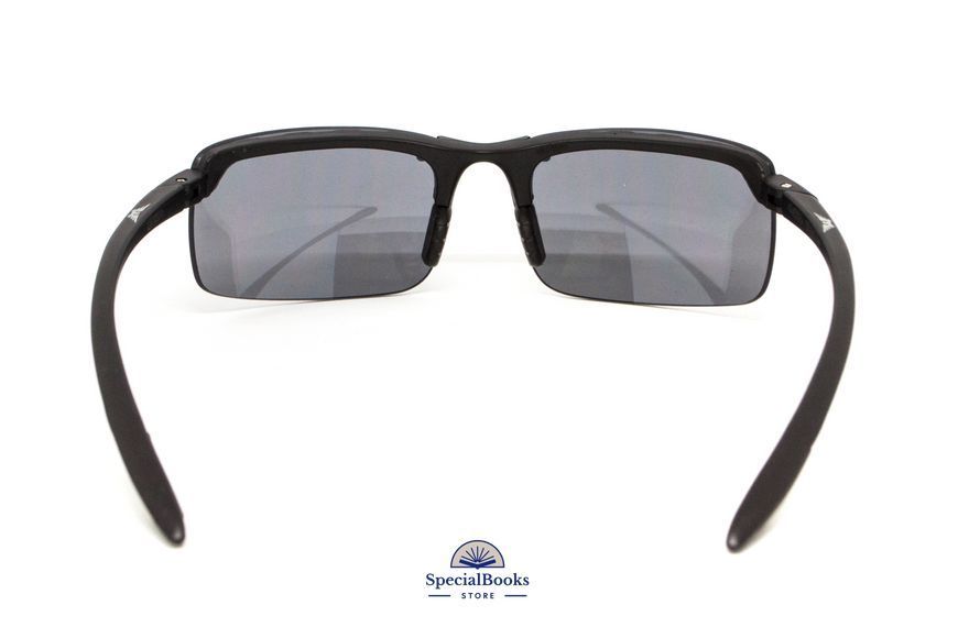 Окуляри захисні Global Vision Wheelin Black (flash mirror), дзеркальні сірі лінзи в чорній оправі 2189 фото