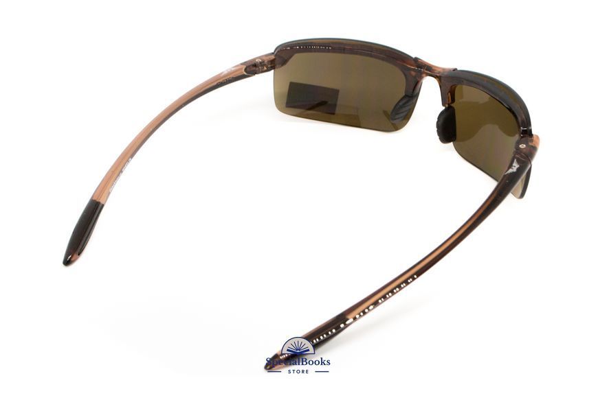 Окуляри захисні Global Vision Wheelin Crystal Brown (drive mirror), дзеркальні коричневі лінзи в коричневій напівпрозорій оправі 2190 фото