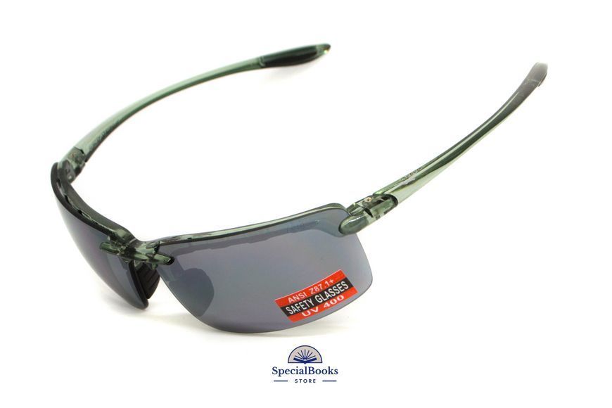 Очки защитные Global Vision Wheelin Crystal Gray (flash mirror) серые зеркальные линзы в полупрозрачной серой оправе 2191 фото