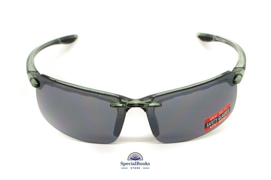 Очки защитные Global Vision Wheelin Crystal Gray (flash mirror) серые зеркальные линзы в полупрозрачной серой оправе 2191 фото