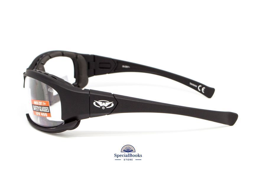Очки защитные с уплотнителем Global Vision Assault (clear) Anti-Fog, прозрачные 2123 фото