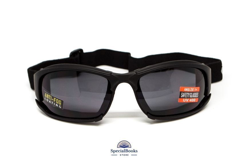 Окуляри захисні з ущільнювачем Global Vision Assault (gray) Anti-Fog, сірі 2125 фото