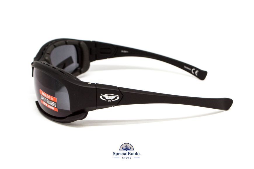 Окуляри захисні з ущільнювачем Global Vision Assault (gray) Anti-Fog, сірі 2125 фото