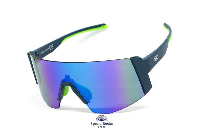 Очки защитные открытые Global Vision Astro Blue (G-Tech&trade; blue), зеркальные синие в синій оправі (с возможностью установки диоптрической вставки) 2127 фото