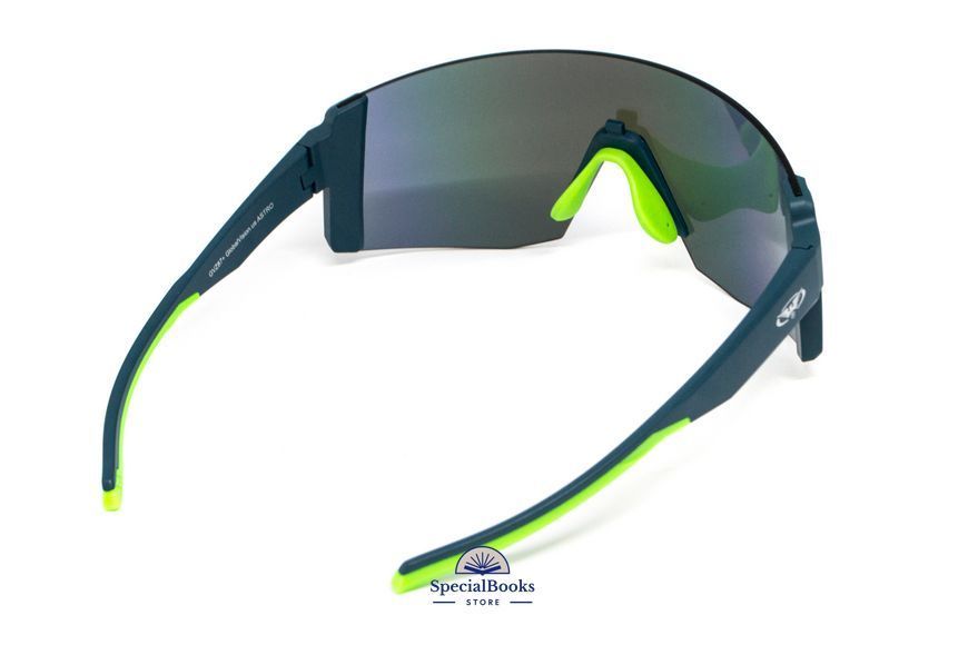 Очки защитные открытые Global Vision Astro Blue (G-Tech&trade; blue), зеркальные синие в синій оправі (с возможностью установки диоптрической вставки) 2127 фото