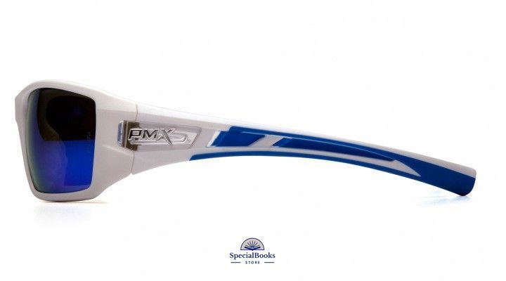 Окуляри захисні Pyramex Velar White (ice blue mirror) дзеркальні сині в білій оправі 1575 фото