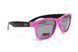 Окуляри захисні відкриті Swag Hipster-B Pink (Flash mirror), дзеркальні cірі 2085 фото 1
