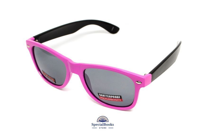 Окуляри захисні відкриті Swag Hipster-B Pink (Flash mirror), дзеркальні cірі 2085 фото