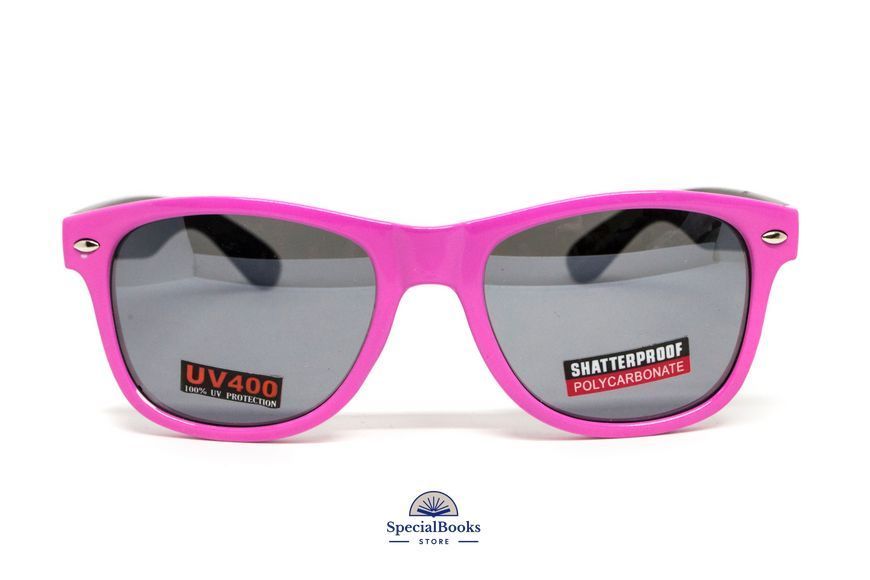 Окуляри захисні відкриті Swag Hipster-B Pink (Flash mirror), дзеркальні cірі 2085 фото