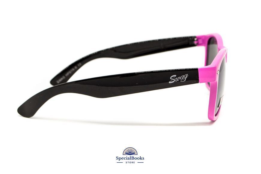 Окуляри захисні відкриті Swag Hipster-B Pink (Flash mirror), дзеркальні cірі 2085 фото