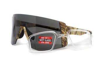 Очки защитные Global Vision Astro+RX Camo (gray), серые в камуфлированной оправе с диоптрической вставкой в комплекте 2243 фото