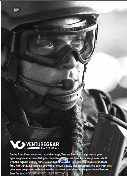 Окуляри захисні з ущільнювачем Venture Gear Tactical Loadout (clear) Super Anti-Fog H2MAX, прозорі 1386 фото