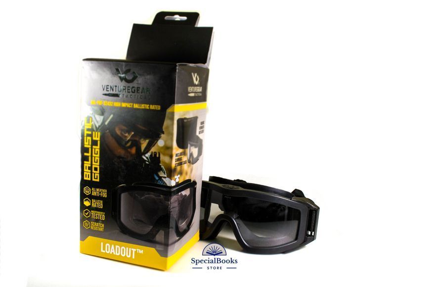 Очки защитные с уплотнителем Venture Gear Tactical Loadout+RX (clear) Super Anti-Fog H2MAX, прозрачные с диоптрической вставкой 2247 фото