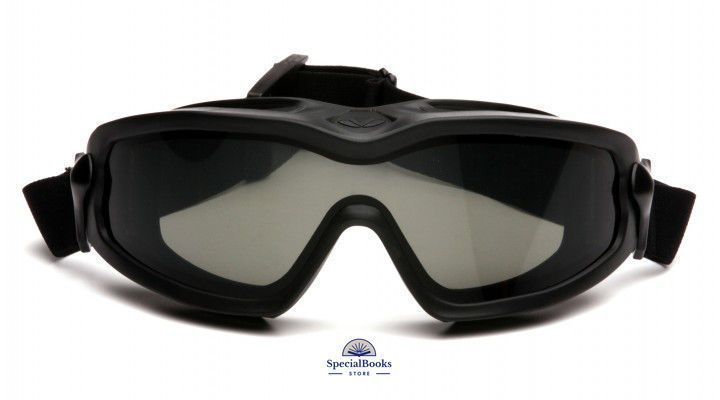 Окуляри захисні з ущільнювачем Pyramex V2G-Plus (XP) (gray) Anti-Fog, чорні 1564 фото