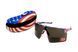 Очки защитные открытые Global Vision Onyx USA Flag (gray), сірі в оправі прапор США 2145 фото 2
