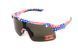 Окуляри захисні Global Vision Holeshot USA Flag (gray), сірі в оправі прапор США 2146 фото 4