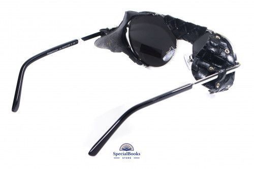 Окуляри захисні Global Vision Aviator-5 (silver mirror) дзеркальні чорні, зі з'ємним ущільнювачем із синтетичної "шкіри" 1158 фото