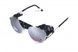 Окуляри захисні Global Vision Aviator-5 (silver mirror) дзеркальні чорні, зі з'ємним ущільнювачем із синтетичної "шкіри" 1158 фото 6