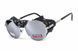 Окуляри захисні Global Vision Aviator-5 (silver mirror) дзеркальні чорні, зі з'ємним ущільнювачем із синтетичної "шкіри" 1158 фото 1